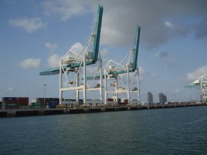 Cranes in a Seaport
